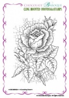 Crackling Rose Individual cling mounted rubber stamp